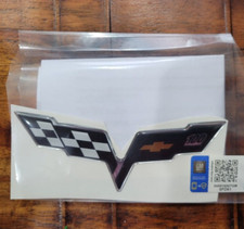 C6 Corvette Centennial Edition 100 Flag Domed GM Engine Air Tube Size Emblem picture