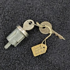 NOS 1936 Lincoln Zephyr lock cylinder w/ Hurd keys Rear Front Door Trunk Deck picture