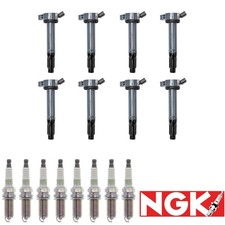 8PCS OEM ACEON Ignition Coil & NGK Spark Plug For Toyota Sequoia Tundra 5.7L picture