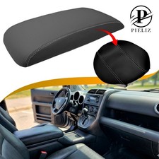 Fits 2007-2011 Honda Element Center Console Armrest Leather Cover Gray Stitch picture