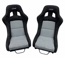 Universal Ultra Lightweight Fixed Mounted Bucket Seat With Rails Sliders Suede picture