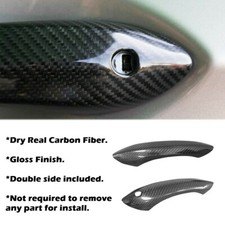 LHD Real Dry Carbon Fiber Door Handle Overlay Cover Fits 12-19 F12 M6 650i 640i picture