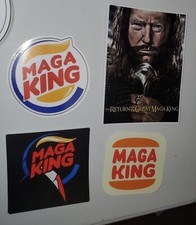 ULTRA MAGA Stickers Trump Joe Biden 2024 King 🤴 PACK of 4 WORLDWIDE 🌐 SHIPPING picture