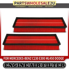 2x High Performance Engine Air Filter for Mercedes-Benz C230 R350 C55 AMG SL550 picture
