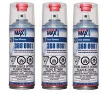 3 CANS USC SPRAYMAX 2K GLAMOUR HIGH GLOSS CLEAR COAT SPRAY MAX 3680061 AEROSOL picture