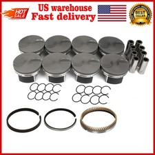 Pistons w/ Rings fit 10-13 Cadillac Escalade Chevrolet GMC V8 6.2L OHV picture
