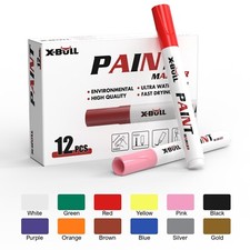 12Pcs Waterproof Permanent Paint Marker Pen For Car Tyre Tire Tread Rubber Metal picture