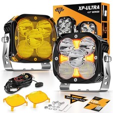 Auxbeam XP-Ultra 4.5'' 128W 15200LM LED Pods DRL Spot Flood Combo Offroad Lights picture