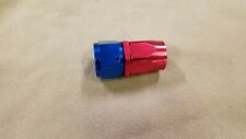 1pc 12 AN Fitting Straight Red and Blue Swivel Seal Hose End Fuel Oil Coolant picture