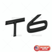 For Volvo T6 Rear Trunk Lid Letter Logo Badge Nameplate Emblem Sport Gloss Black picture