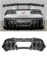 For 14-19 Corvette C7 Performance Track CARBON FIBER Rear Bumper Finned Diffuser picture