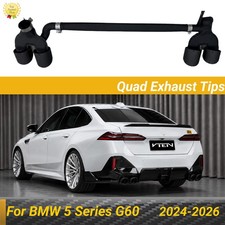 Fits 2024-2027 BMW 5 Series G60 VTEN Gloss Black Quad Exhaust Tips Rear Upgrade picture