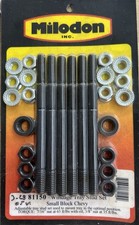 Milodon 81150 Windage Tray Stud Set Small Block Chevy Adjustable Tray Stud Set picture