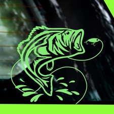 Jumping Bass Car Window Decal Sticker picture