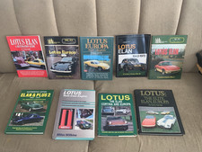 COLLECTORS COLLECTION OF 9 VINTAGE LOTUS ELAN EUROPA BOOKS 1960'S 1970'S picture