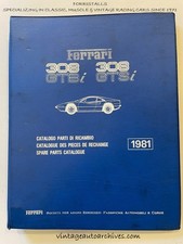 1981 Ferrari 308 GTBi GTSi Spare Parts Book Catalogue picture