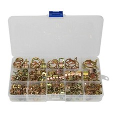 115PCS Hose Spring Clamps 6-22mm Fastener Fuel Water Line Pipe Air Tube Clips picture