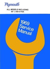1969 Plymouth All Models Factory Shop Service Manual picture