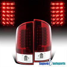 Fits 2007-2008 2PC Dodge Ram 1500 2500 3500 LED Tail Lights Brake Lamps Red Pair picture