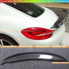 For 2014-2016 Porsche Cayman 981 Coupe Real Carbon Fiber Rear Trunk Spoiler Wing picture