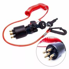 OMC BRP Johnson Evinrude Ignition Switch & Lanyard 5005801 1996 & up 765562 picture