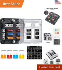 Durable 12V/24V 6-Way Fuse Block with Safety LED Indicator for RVs & Trucks picture