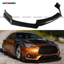 WheelX Front Bumper Lip Splitter for 2017-2022  Infiniti Q60 Carbon Fiber Style picture
