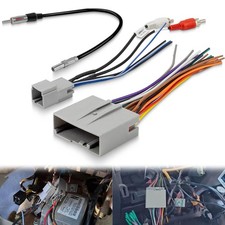 RCA Input Radio Wiring Harness with Antenna Adapter for Ford, Lincoln Aftermarke picture