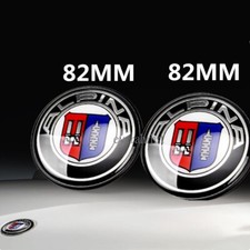 2pc 82MM For ALPINA Car Front Hood Emblem Decal & Rear Trunk lid Badge Stickers picture