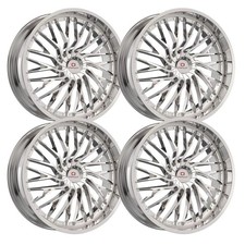 (Set-4) Cavallo CLV-43 22x9.5 5x115/5x120 15mm Nano Chrome wheels rims 22 Inch picture