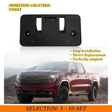 1-10X For GMC Sierra 1500 2022-2025 Front License Plate Relocate Bracket Holder picture
