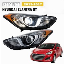 Fit 2013-2017 HYUNDAI ELANTRA GT Pair/RH&LH HEADLIGHT HALOGEN PROJECTOR OE STYLE picture