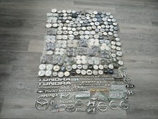 HUGE MIXED LOT EMBLEMS & SMALL WHEEL CENTER CAPS BULK DISCOUNT WHOLESALE OEM C3 picture