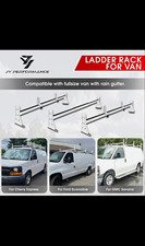 Ladder Rack for Van Roof Adjustable Length 57''-65'', 3 Bars, 800 Lbs, White picture