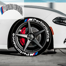 For BMW M PERFORMANCE Permanent Tire Lettering Sticker 1.25'' 15''-24'' 8 Pcs picture