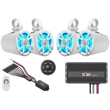 NOAM NUTV5 - W QUAD PRO UTV ATV Golf Cart & Boat Marine waterproof stereo system picture