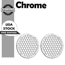 Advanblack x XBS Chrome Contrast CNC Aluminium HEX 8 inch Metal Speaker Grills picture