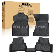 Fits 2009-2017 Audi Q5/SQ5 TPE 3D 2 Row Floor Mats Liner Set Anti-Slip Black 3x picture