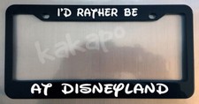 I'd Rather Be At Disneyland Mickey Black Metal Plate Frame picture