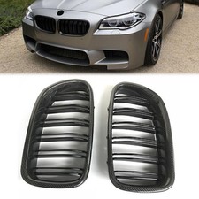 Front Grille Grill Black Carbon Fiber Fit BMW 5-Series F10 F11 Sedan M5 Touring picture