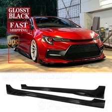 For Toyota Corolla LE SE XSE Sedan 20-26 Glossy Black Side Skirt Extension Panel picture
