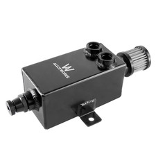 1L Black Universal Aluminium Oil Breather Catch Tank Can w/ Filter & 10AN Drain. picture