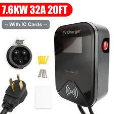 32A Wallbox Electric Vehicle Charger Car EV Charging Station J1772 7.6KW 20 FT T picture