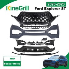 Fit 20-23 Ford Explorer ST Front Bumper Cover Kit W/ Sensor Holes & Camera Holes picture