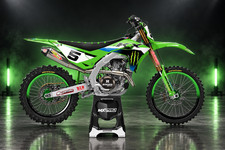 Fits Kawasaki KX450F (2024, 25, 2026 ) and KX250F (2025-2026) graphic kit decals picture