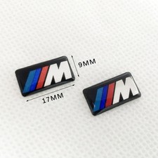 4x Fit  For BMW M SPORT ALLOY WHEEL BADGE STICKER EMBLEM DECAL BMW 17MM X 9MM picture