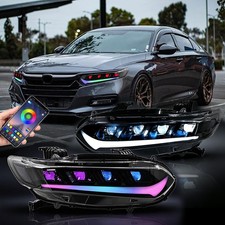Pair Upgrade Full LED Headlights For Honda Accord 10Th Gen 2018-2022 Front Lamps picture