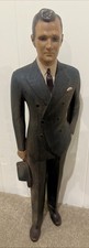 Rare 1940’s Tailor Shop Advertising Man In Suit Statue 23.5” Resin Wood picture