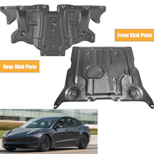2Pcs Front &Rear Skid Plate For 2017-2025 Tesla Model 3 & Y Under Engine Guard picture