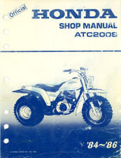  OEM Service Shop Manual Repair 1984-1986 Honda ATC200S ATC 200 S COMB BOUND picture